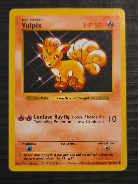 Pokemon Other - Pokemon Base Set 1999 VULPIX Trading Card (68/102)